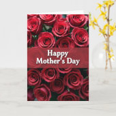 Carte Fleur Rouge Velours (Fleur jaune)