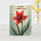 Carte Fleur Rouge Vibrante (Fleur jaune)