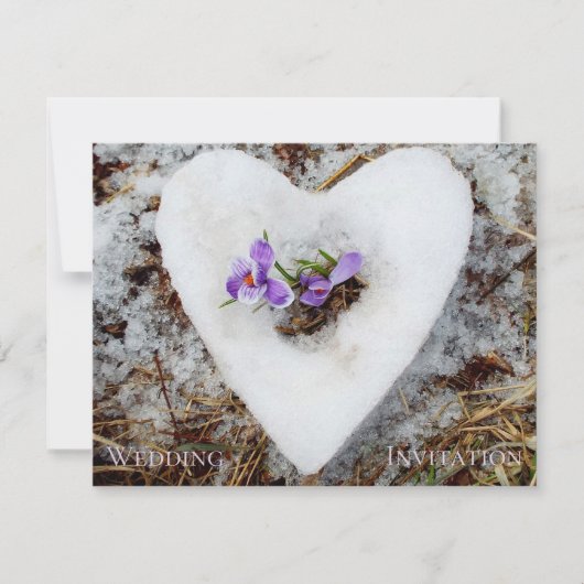 Carte Fleur rustique moderne élégante Mariage d'hiver du (Devant)