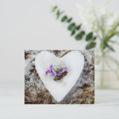 Carte Fleur rustique moderne élégante Mariage d'hiver du (Debout devant)