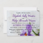 Carte Fleur rustique moderne élégante Mariage d'hiver du (Dos)