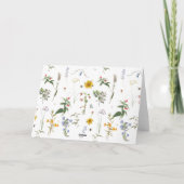 Carte Fleur sauvage Aquarelle Fleurs Merci nuptial (Dos)