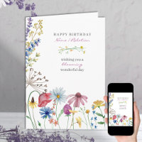 Fleur sauvage Blooming Merveilleux Joyeux Annivers