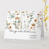 Carte Fleur sauvage Boho accueil mariage (Fleur jaune)