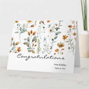 Carte Fleur sauvage Boho accueil mariage