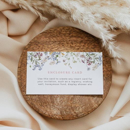 Carte fleur sauvage Boîtier Insertion personnalisé