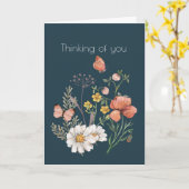 Carte Fleur sauvage botanique fleurie Boho pensée pour v (Fleur jaune)