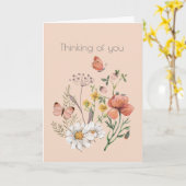 Carte Fleur sauvage botanique fleurie Boho pensée pour v (Fleur jaune)