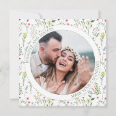 Carte Fleur sauvage coloré Enregistrer l'invitation phot (Dos)