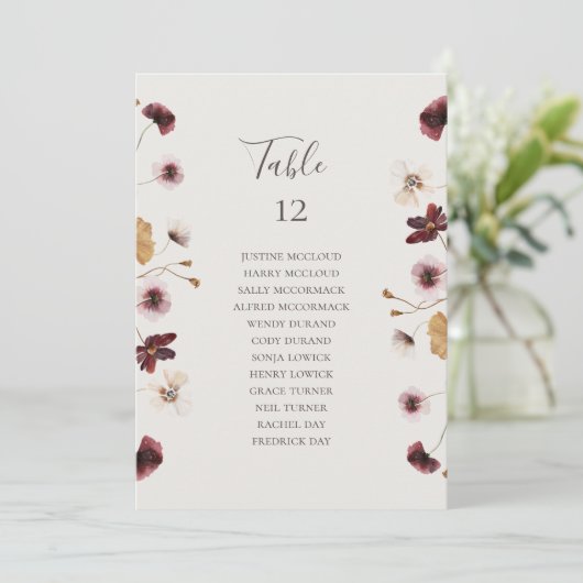 Carte Fleur sauvage cuivre | Tableau Beige Sièges (Debout devant)