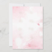 Carte Fleur sauvage d'aquarelle rose rustique Enregistre (Dos)