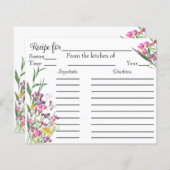 Carte fleur sauvage de demande de Fête des mariées (Devant / Derrière)