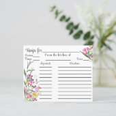 Carte fleur sauvage de demande de Fête des mariées (Debout devant)