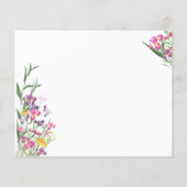 Carte fleur sauvage de demande de Fête des mariées (Dos)