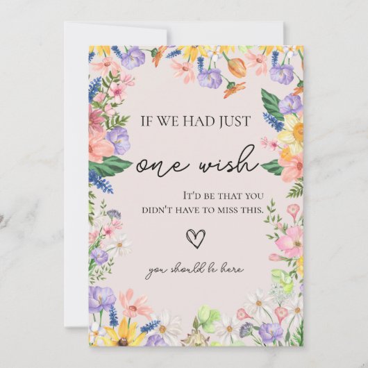 Carte fleur sauvage de mariage (Devant)