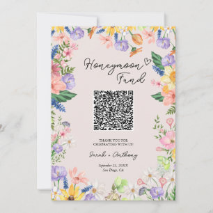 Carte fleur sauvage de mariage de printemps - Fond