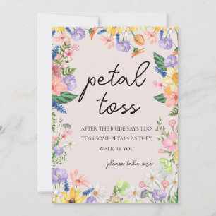 Carte fleur sauvage de mariage de printemps Petal