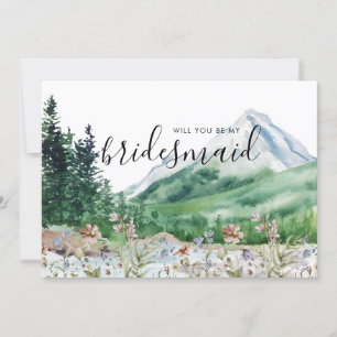 Carte Fleur sauvage de montagne rustique Soyez ma serv