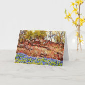 Carte Fleur sauvage de notes d'art Texas Bluebonne (Fleur jaune)