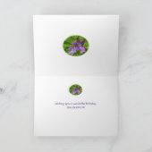 Carte Fleur sauvage de psyché de Vénus d'anniversaire (Intérieur)