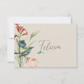 Carte Fleur sauvage d'escorte Secret Garden (Devant)