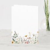Carte Fleur sauvage d'été Champ de son Mariage Vows Card (Dos)