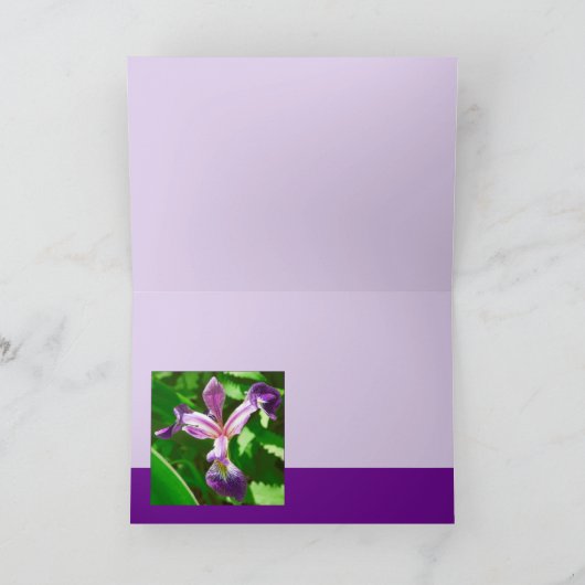 Carte Fleur sauvage d'iris (Intérieur)