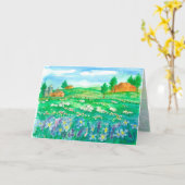 Carte Fleur sauvage du mouton Meadow Joyeux anniversaire (Fleur jaune)