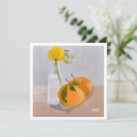 Carte Fleur sauvage et oranges (Debout devant)