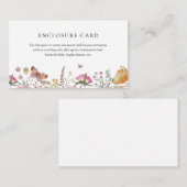 Carte fleur sauvage et Papillons (Devant / Derrière)