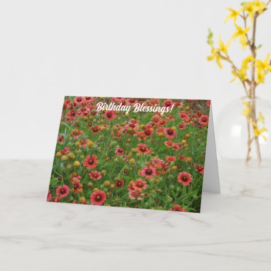 Carte Fleur sauvage Fleur Anniversaire Bénédictions Cart (Fleur jaune)