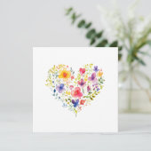 Carte Fleur sauvage Floral Toutes les occasions Note Car (Debout devant)