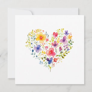 Carte Fleur sauvage Floral Toutes les occasions Note Car