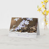 Carte fleur sauvage hepatica penser à vous (Fleur jaune)