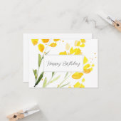 Carte Fleur sauvage jaune (Devant/Arrière en situation)