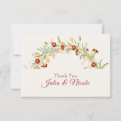 Carte Fleur sauvage Jaune Marigold Mariage de feuillage (Devant)