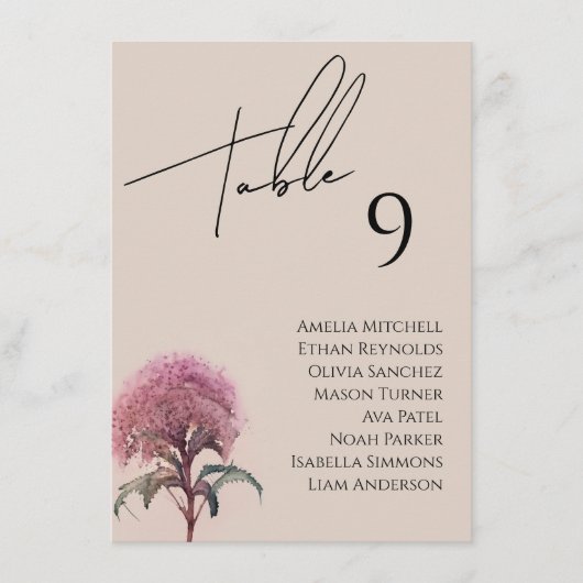 Carte fleur sauvage Mariage (Devant)