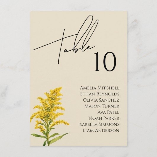 Carte fleur sauvage Mariage (Devant)