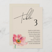 Carte fleur sauvage Mariage (Devant / Derrière)