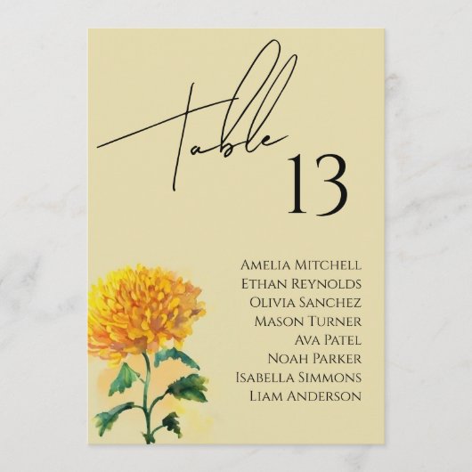 Carte fleur sauvage Mariage (Devant)