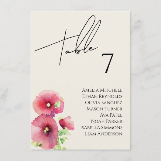 Carte fleur sauvage Mariage (Devant)