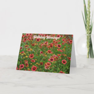 Carte Fleur sauvage Meadow Anniversaire Bénédictions Car