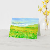 Carte Fleur sauvage Meadow Prairie Joyeux anniversaire (Fleur jaune)