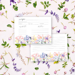 Carte fleur sauvage - recette de douche nuptiale