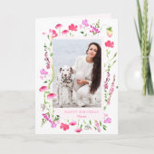 Carte Fleur sauvage rose délicieuse photo florale Annive (Devant)