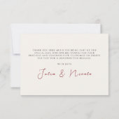 Carte Fleur sauvage rose Rose Spring Garland Mariage (Dos)