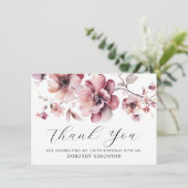 Carte Fleur sauvage rose rustique 100e anniversaire Merc (Debout devant)