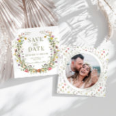 Carte Fleur sauvage rustique Enregistrer l'invitation ph