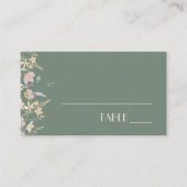 Carte fleur sauvage Sage Deco Mariage Place (Devant)