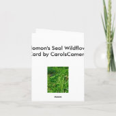 Carte Fleur sauvage Solomon's Seal (Dos)